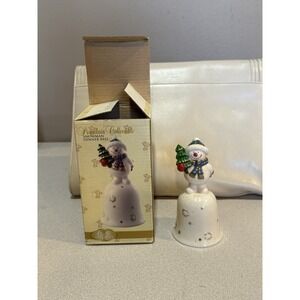 Classic Treasure Porcelain Collectible‎ Snowman Dinner Bell NIB